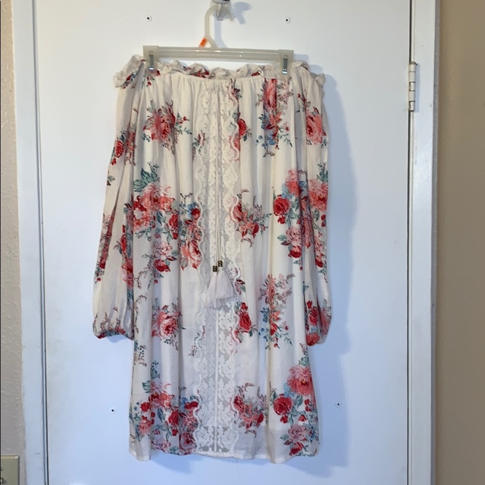 Floral off the shoulder dress